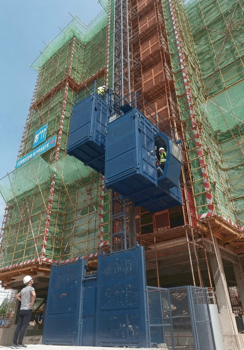 Industrial hoist and elevator leaf chain in various applications