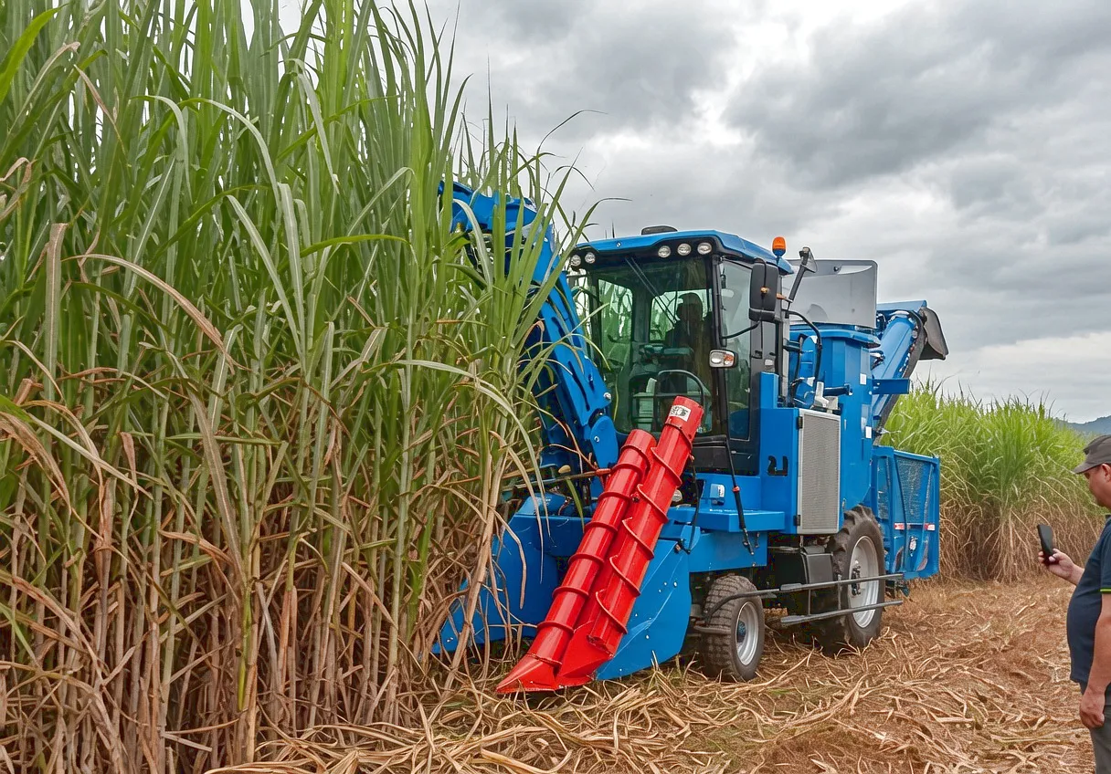 Sugarcane harvester leaf chain application in elevator mechanism