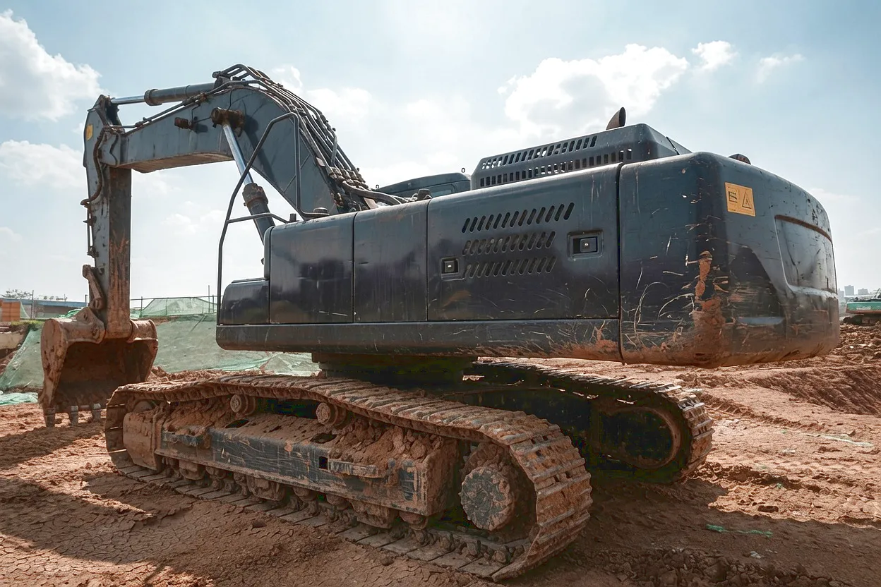 Excavator fleet on UK infrastructure project using Ever Power leaf chain