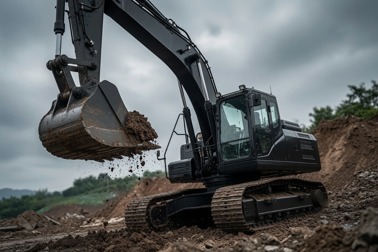 Excavator trenching application with high-cycle leaf chain requirement
