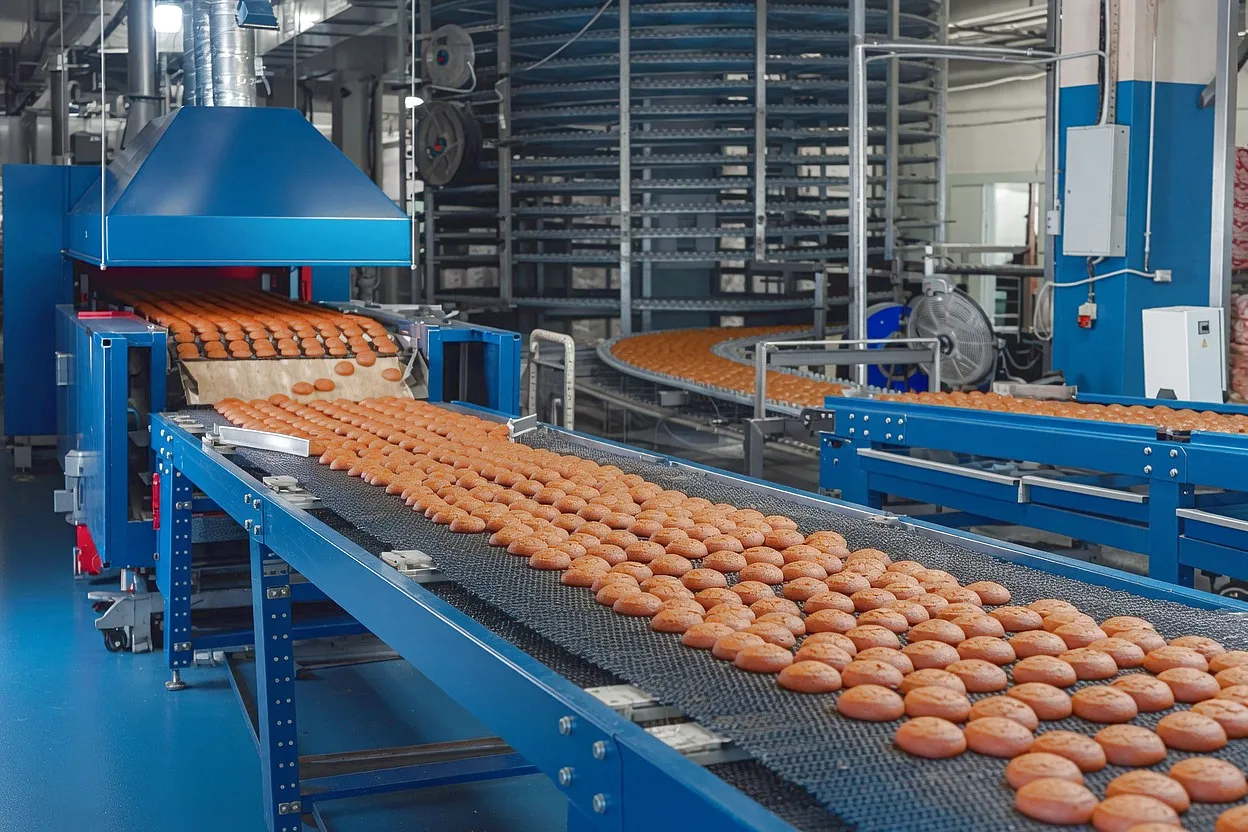 Leaf chain application in bakery oven conveyor