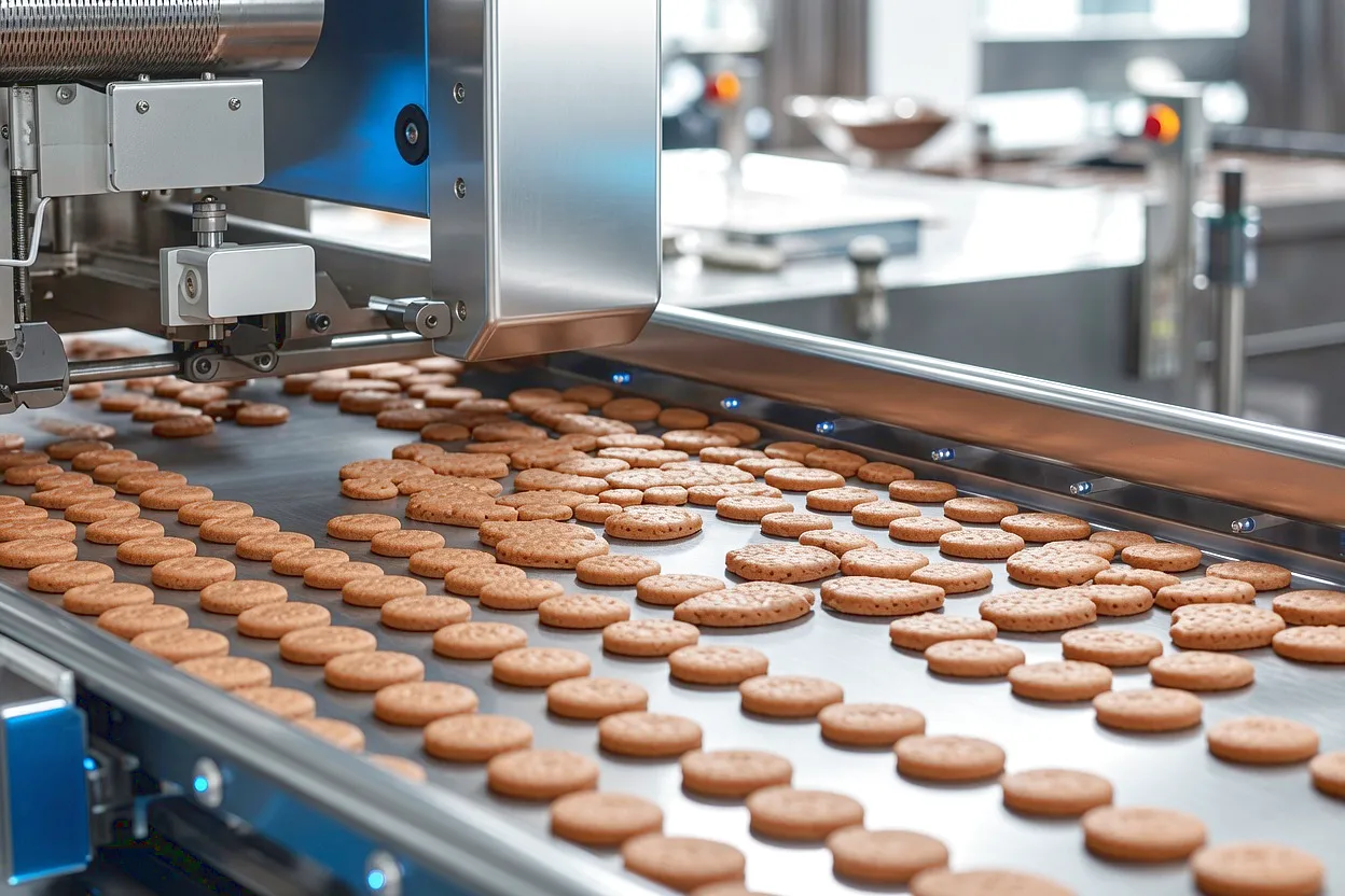 Bakery conveyor leaf chain application